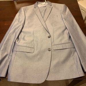 Express Blue Grey Slim Fit Suit